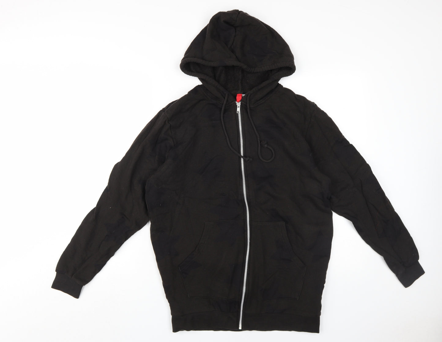 H&M Women's Black Full Zip Hoodie, Size Small, Cotton