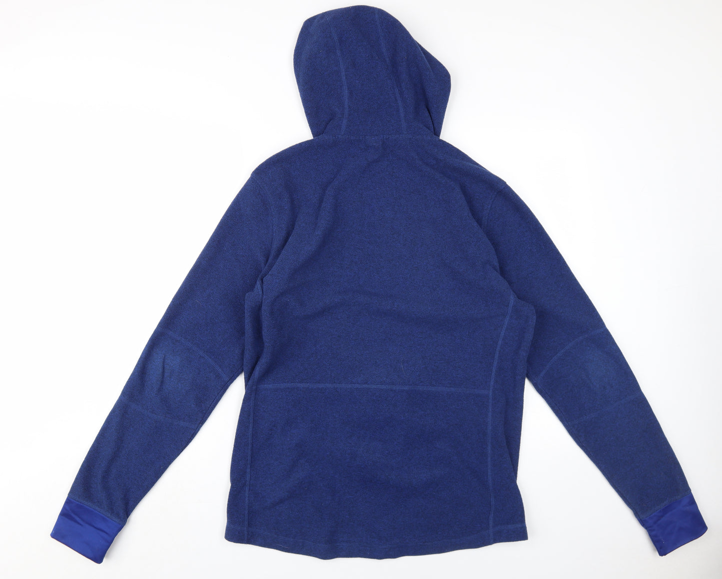 H&M Men's Blue Hooded Fleece Jacket, Size M