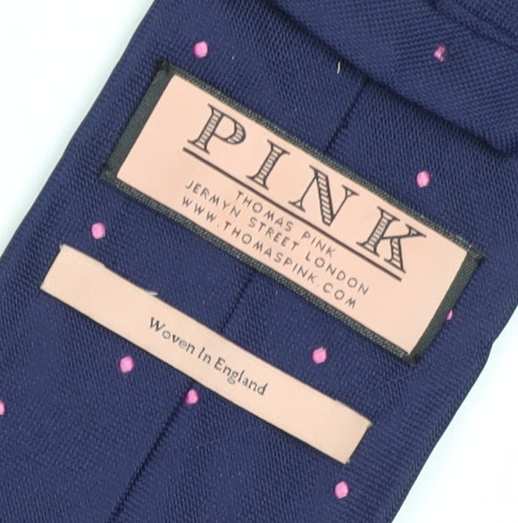 Thomas Pink Men's Blue Polka Dot Silk Tie