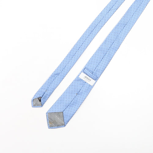 Armani Collezioni Men's Blue Silk Polka Dot Tie