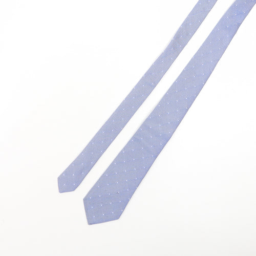 Charles Tyrwhitt Blue Silk Slim Tie Men’s Polka Dot Handmade