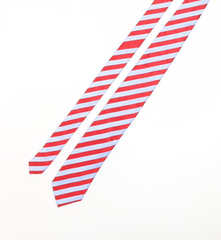 Simon Carter Red Striped Silk Men's Tie