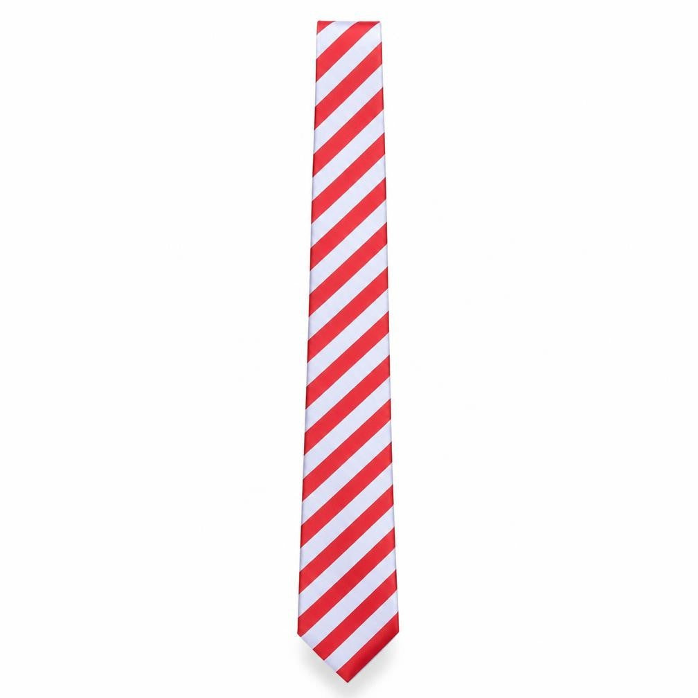 Front view of Simon Carter Red Striped Silk Men's Tie