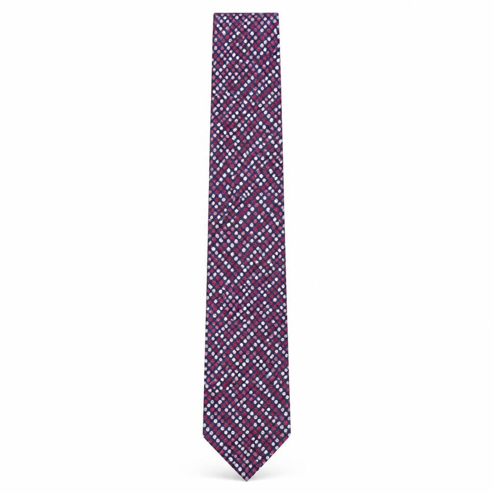 Front view of Sartorial Men's Multicoloured Silk Geometric Designer Tie
