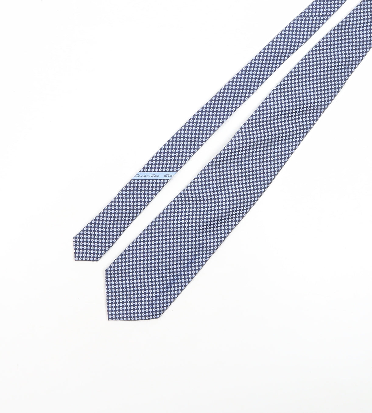 Tucci Men's Blue Silk Geometric Tie