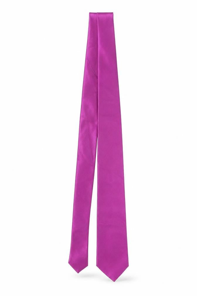 Front view of Skopes Men's Purple Silk Tie - One Size