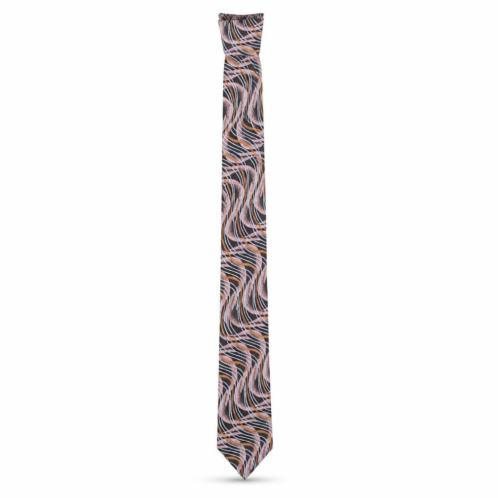 Front view of Kent Men's Multicoloured Slim Geometric Silk Tie
