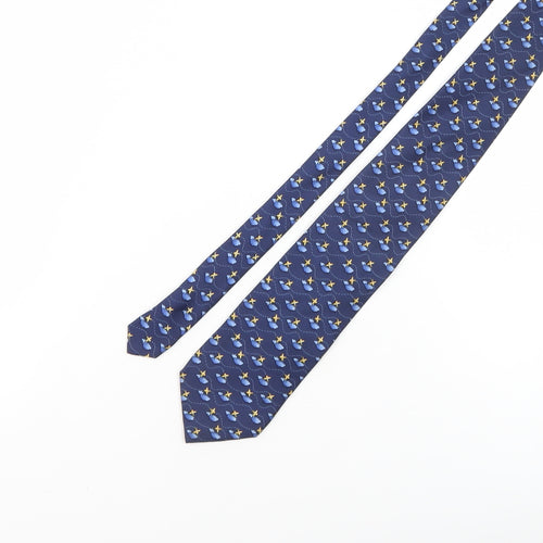 Beaufort Men's Blue Silk Airplane Pattern Tie