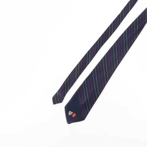 Tootal Men's Blue Striped Polyester Travel Tie