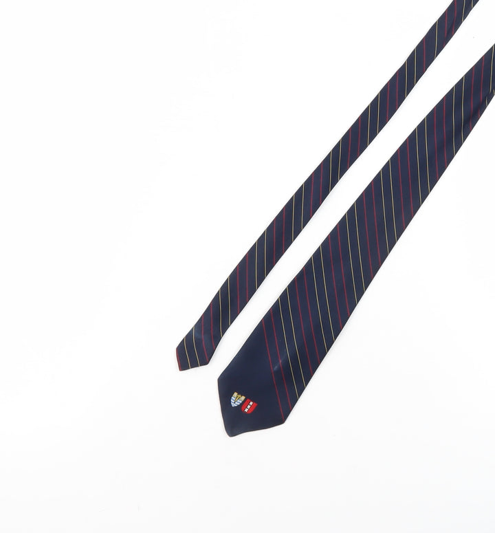Tootal Men's Blue Striped Polyester Travel Tie