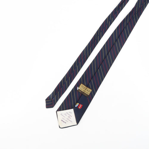 Tootal Men's Blue Striped Polyester Travel Tie