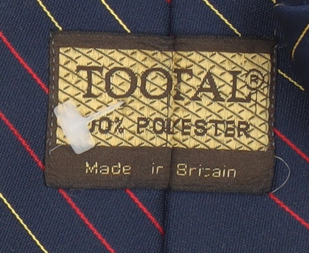 Tootal Men's Blue Striped Polyester Travel Tie