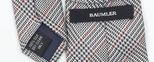 Baumler Men's Multicoloured Plaid Silk Tie