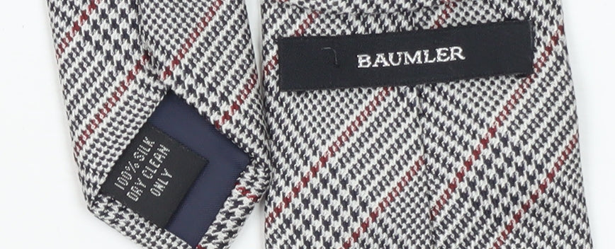 Baumler Men's Multicoloured Plaid Silk Tie