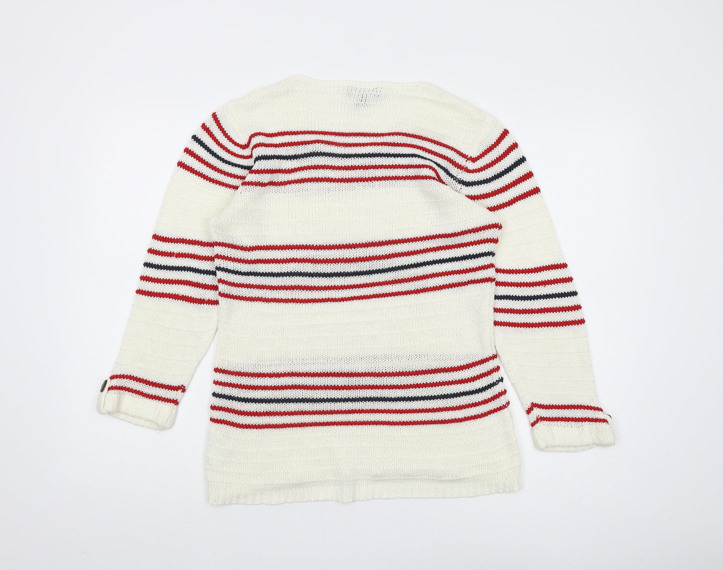 Marble Women’s White Striped Pullover Jumper