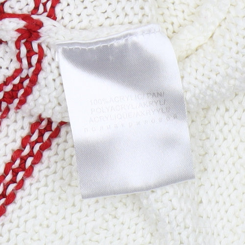 Marble Women’s White Striped Pullover Jumper