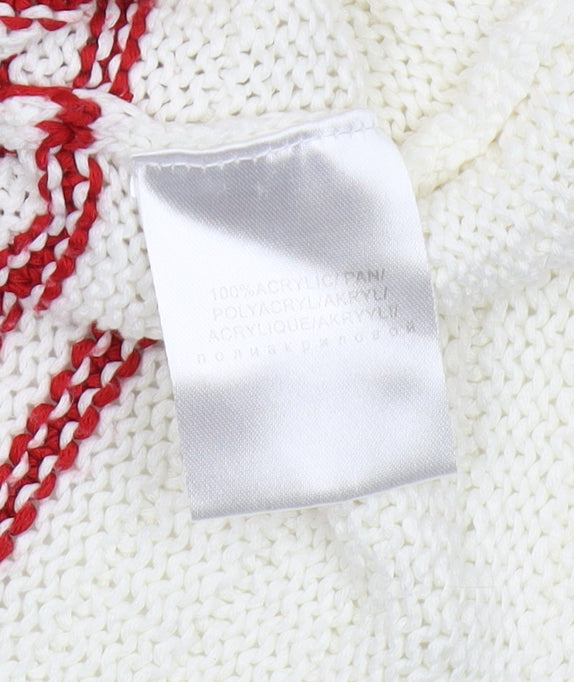 Marble Women’s White Striped Pullover Jumper