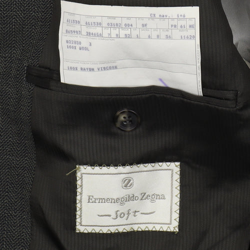 Ermenegildo Zegna Men's Grey Blazer, Size 42, Classic Formalwear