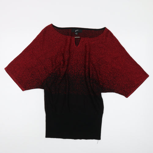 GNW Women's Red Boat Neck Jumper, Size S, Casual Chic