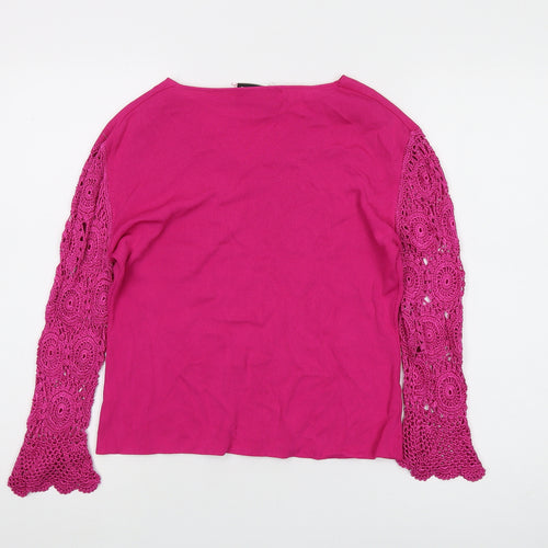 Joseph A. Women's Pink V-Neck Pullover Jumper