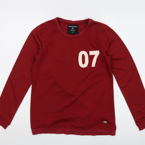 Metronaut Unisex Red Pullover Sweatshirt S