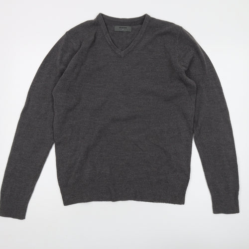 Burton Men's Grey V-Neck Pullover Jumper, M