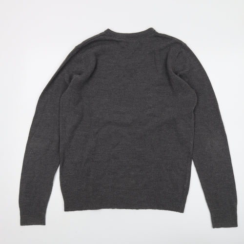 Burton Men's Grey V-Neck Pullover Jumper, M