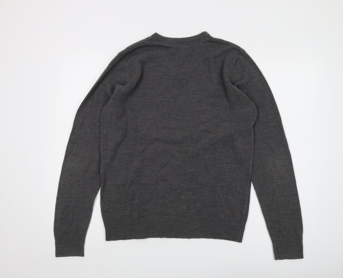 Burton Men's Grey V-Neck Pullover Jumper, M