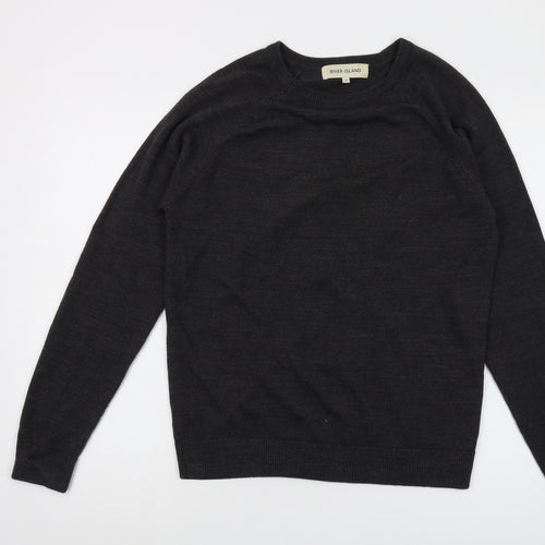 River Island Men's Black Pullover Jumper M