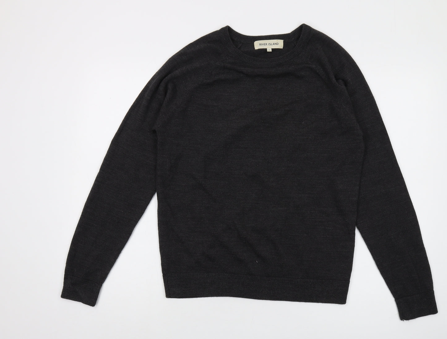 River Island Men's Black Pullover Jumper M