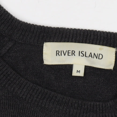 River Island Men's Black Pullover Jumper M