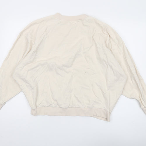 MNG Women's Ivory Pullover Sweatshirt, Medium
