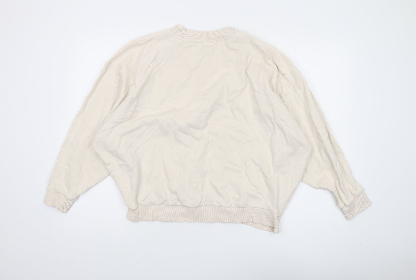 MNG Women's Ivory Pullover Sweatshirt, Medium