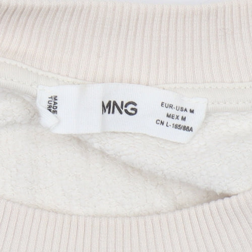 MNG Women's Ivory Pullover Sweatshirt, Medium