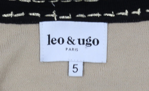 Leo & Ugo Women's Beige Henley Jumper, L