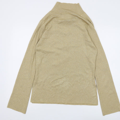 Jane by Marciano Women's Gold Collared Pullover Jumper - S