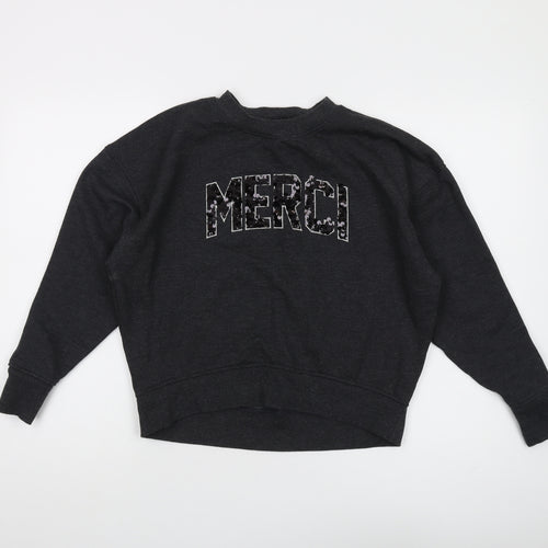 Next Petite Women's Black Pullover Sweatshirt XS