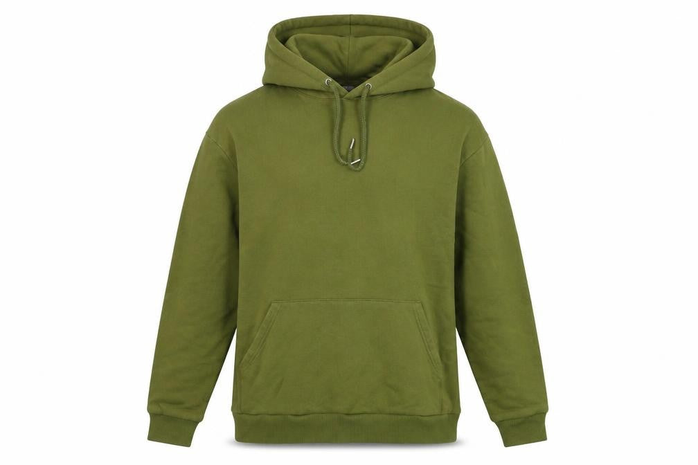 Front view of ASOS Men's Green Pullover Hoodie XS Fleece