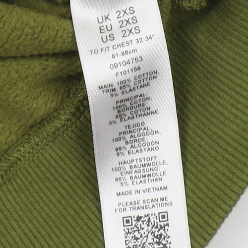 ASOS Men's Green Pullover Hoodie XS Fleece