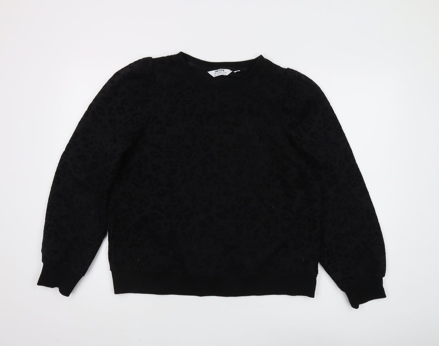Dorothy Perkins Women's Black Animal Print Sweatshirt Size 14