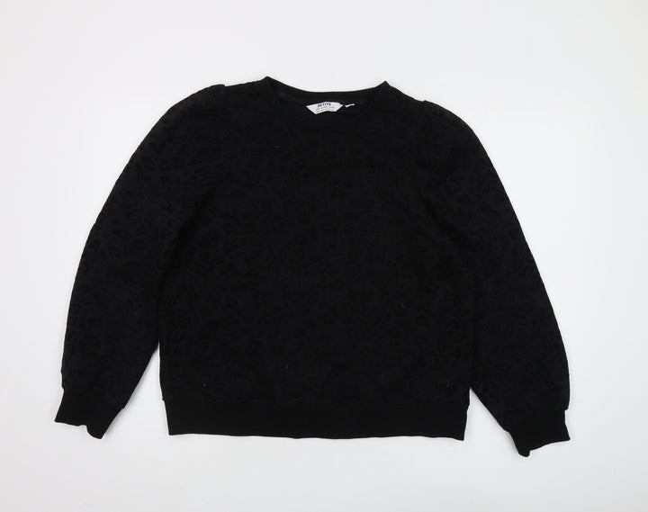 Dorothy Perkins Women's Black Animal Print Sweatshirt Size 14
