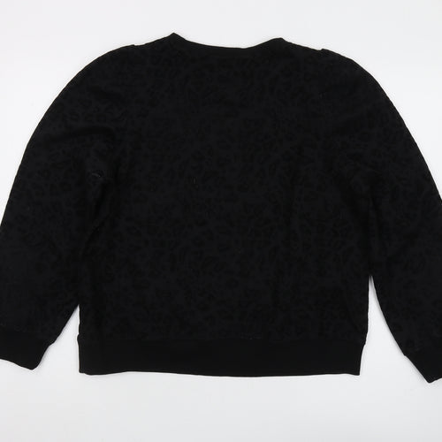 Dorothy Perkins Women's Black Animal Print Sweatshirt Size 14