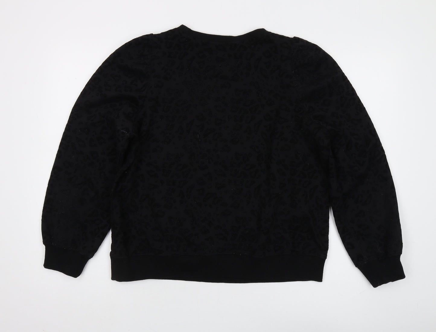 Dorothy Perkins Women's Black Animal Print Sweatshirt Size 14