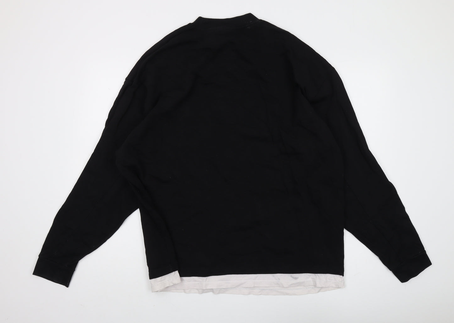 ASOS Unisex Black Pullover Sweatshirt L Cotton