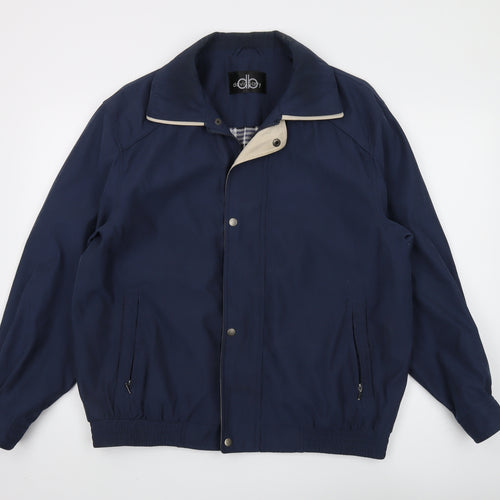 David Barry Men's Blue Windbreaker Jacket L