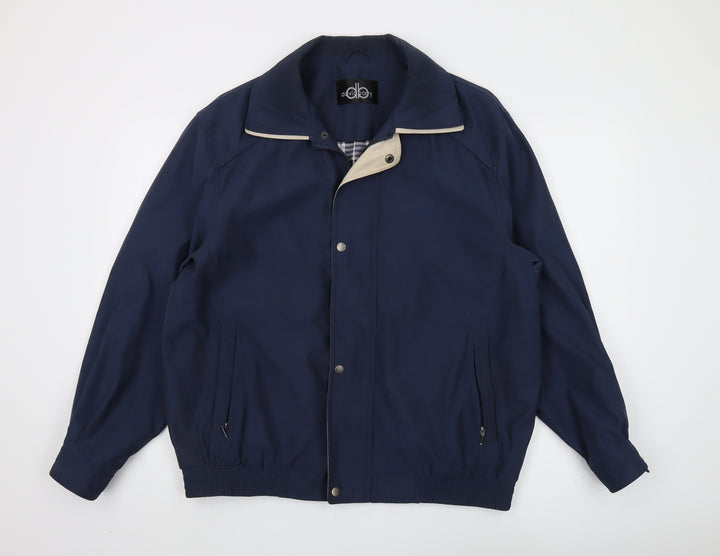 David Barry Men's Blue Windbreaker Jacket L