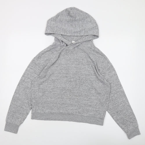 Gap Women's Grey Hooded Pullover Jumper XS