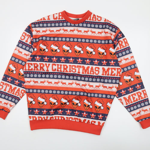 Asos Men's Christmas Alien Sweatshirt XS Multicoloured