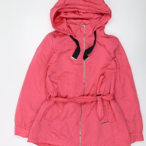 Next Women's Pink Anorak Jacket, Size 12, Hooded & Belted
