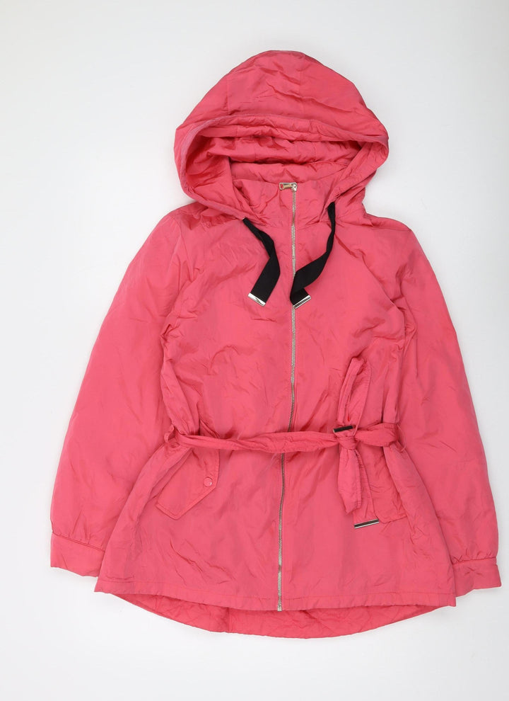 Next Women's Pink Anorak Jacket, Size 12, Hooded & Belted